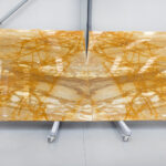yellow marble in slabs