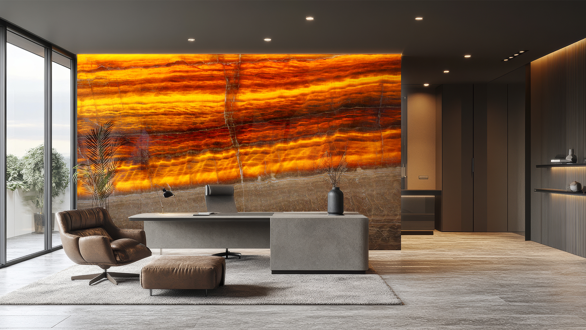 translucent natural stone for interiors