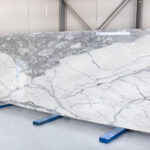 White marble in slabs