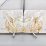 GOLD AND WHITE MARBLE