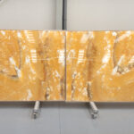 orange onyx in slabs