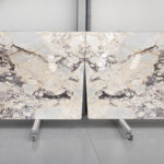 White marble in slabs