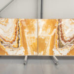 natural stone with orange colors