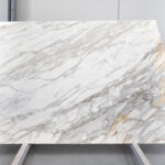 white marble in slabs