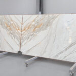 White and gold marble for flooring