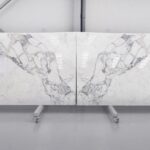 white and grey marble